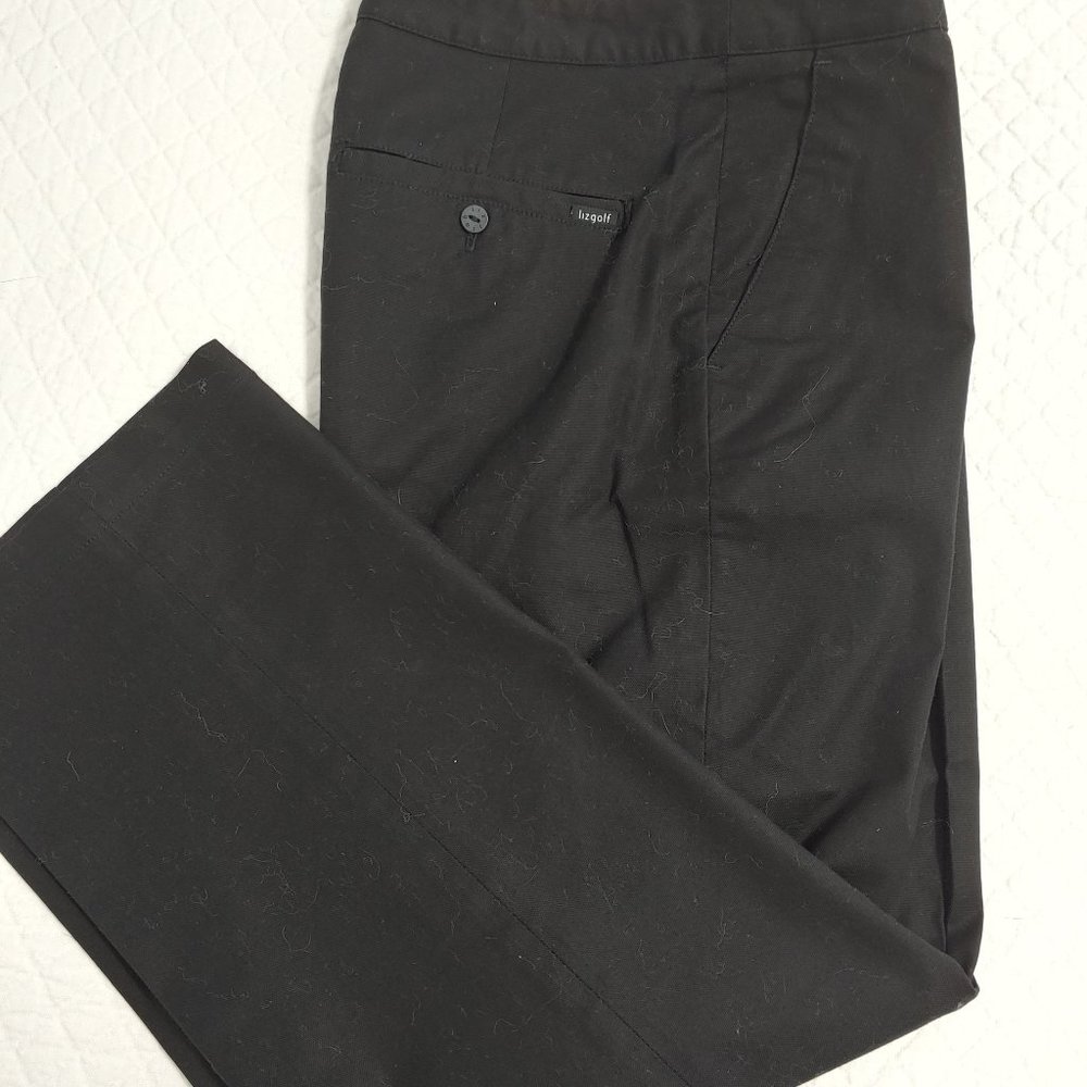 Lizgolf Black Cotton Golf Pants Size 6